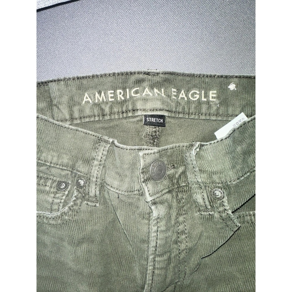 American Eagle Jeans Women's 00 Regular Green 90's Straight Corduroy